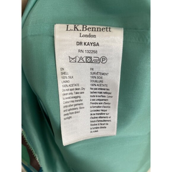 L.k. Bennett 100% Silk Dr Kaysa Dress size 4 - Picture 11 of 13
